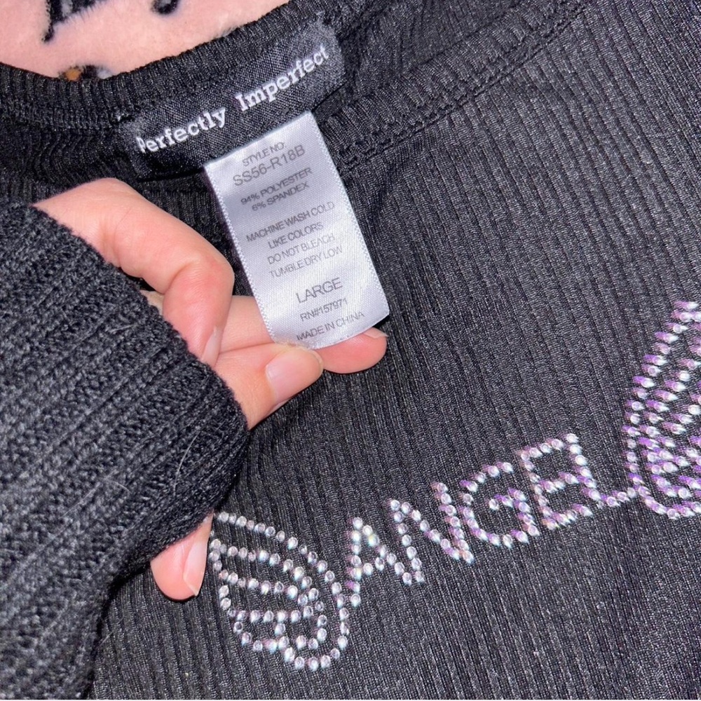Angel Black Rhinestone Tank Top - Picture 5 of 5